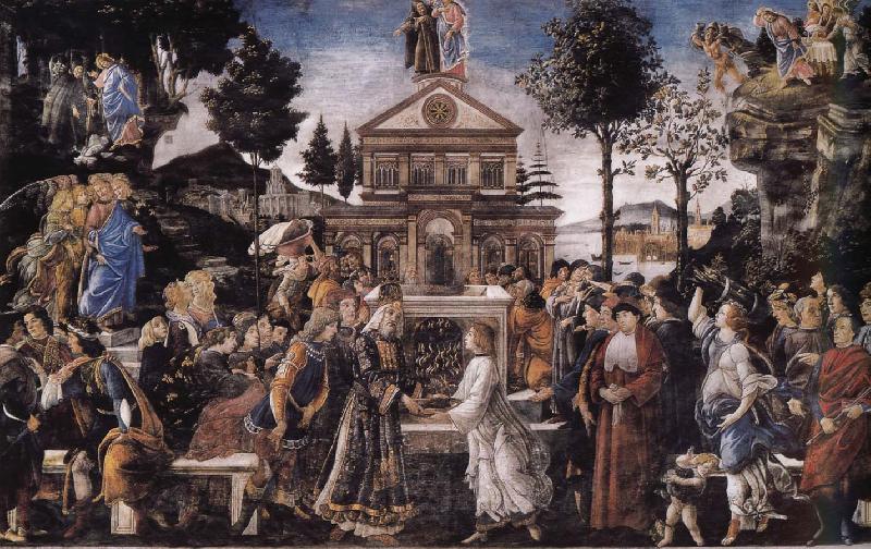 Sandro Botticelli The temptation of Christ Spain oil painting art